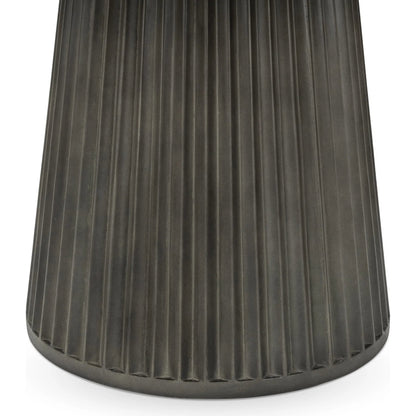 Caspia Outdoor Round Dining Table by Classic Home in gray. Made from glass fiber reinforced concrete in a modern style.