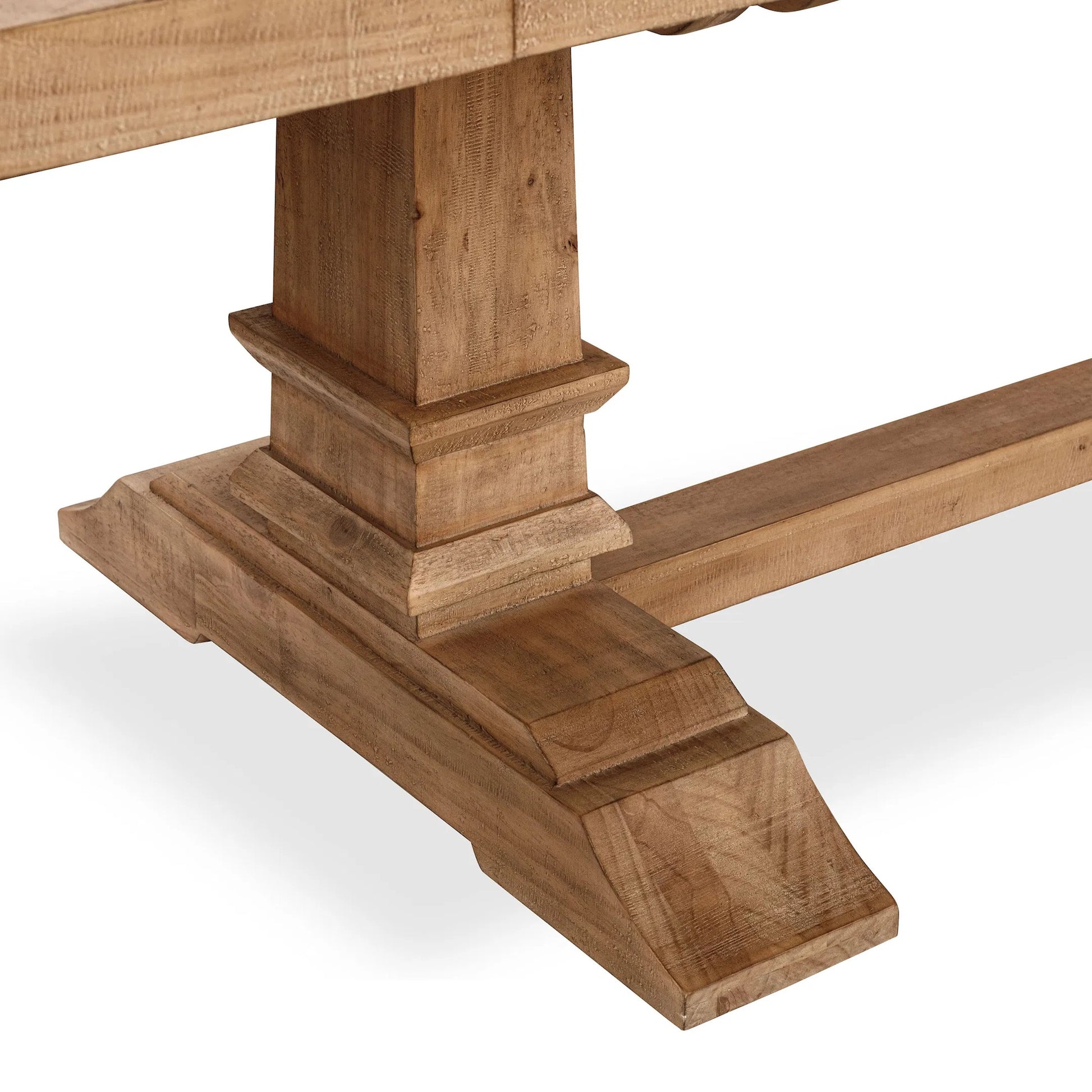 Allegra Extendable Reclaimed Pine Wood Dining Table by Kosas Home in natural. Made from reclaimed pine in a unique style.