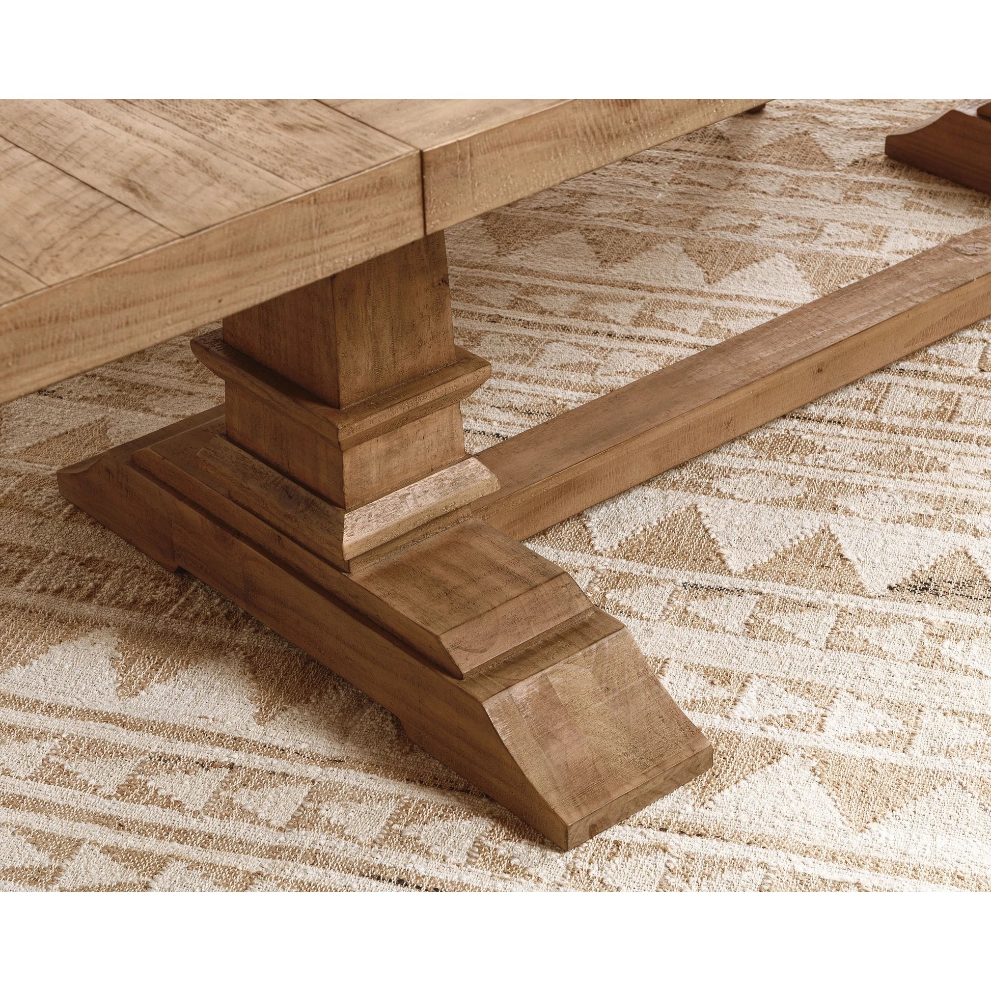 Allegra Reclaimed Pine Wood Dining Table by Kosas Home in natural and natural. Made from reclaimed pine in a transitional style.