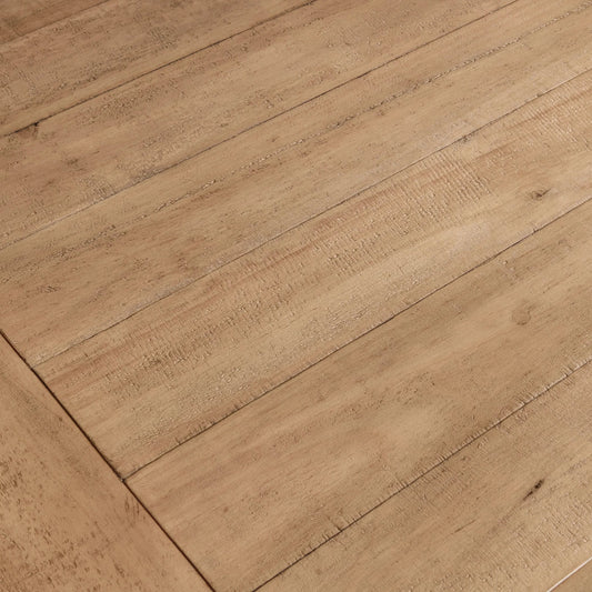 Allegra Reclaimed Pine Wood Dining Table by Kosas Home in natural. Made from reclaimed pine in a unique style.