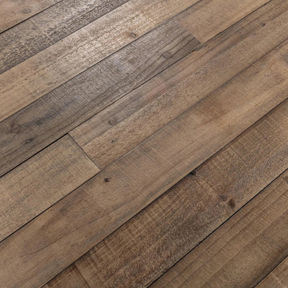 Dita Reclaimed Pine Wood Extendable Dining Table by Kosas Home in natural. Made from reclaimed pine in a transitional style.