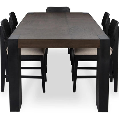 Deaven Dining Table by Classic Home. Made from oak veneer, metal in a traditional style.
