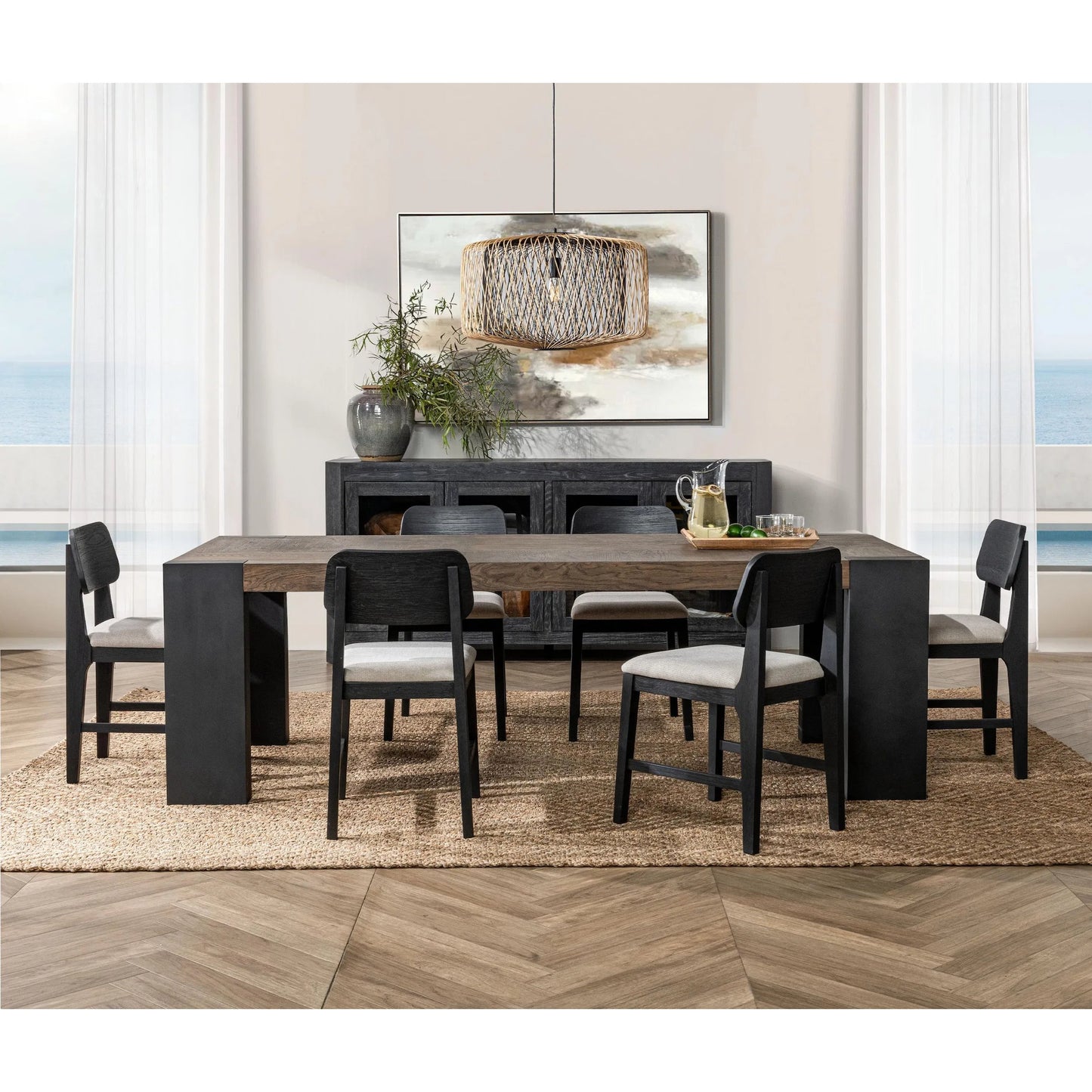 011 SI-2303285 | Lifestyle | Deaven Dining Table by Classic Home. Made from oak veneer, metal in a traditional style.