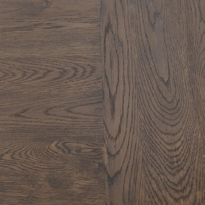 Deaven Dining Table by Classic Home. Made from oak veneer, metal in a traditional style.