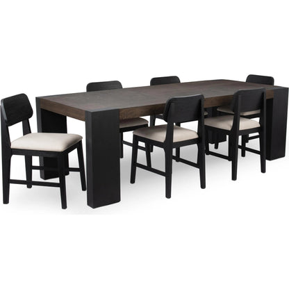 Deaven Dining Table by Classic Home. Made from oak veneer, metal in a traditional style.