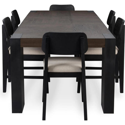 Deaven Dining Table by Classic Home. Made from oak veneer, metal in a traditional style.
