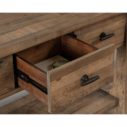 Talladega Reclaimed Pine Console Table by Classic Home in aged pine. Made from reclaimed pine in a transitional style.