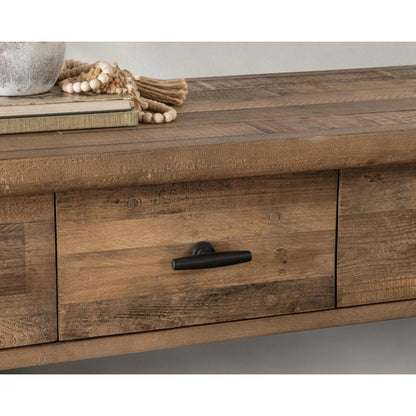 Talladega Reclaimed Pine Console Table by Classic Home in aged pine. Made from reclaimed pine in a transitional style.