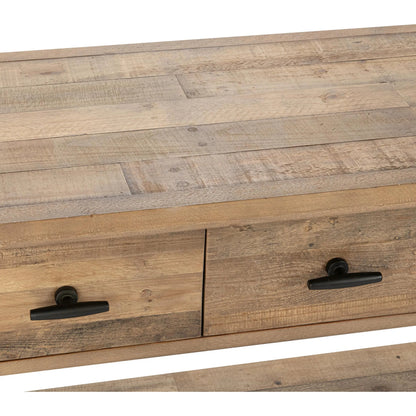 Talladega Reclaimed Pine Console Table by Classic Home in aged pine. Made from reclaimed pine in a transitional style.