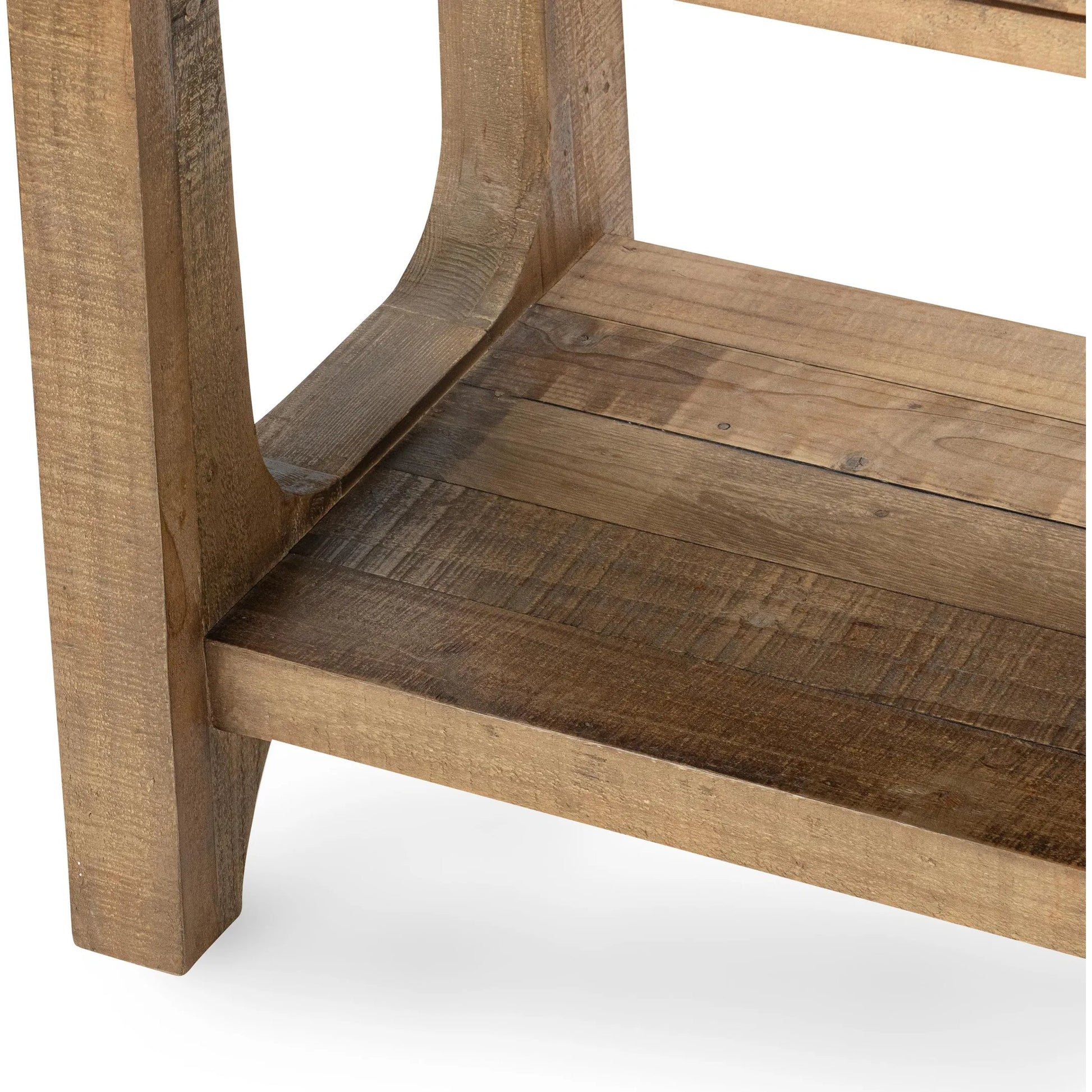 Talladega Reclaimed Pine Console Table by Classic Home in aged pine. Made from reclaimed pine in a transitional style.