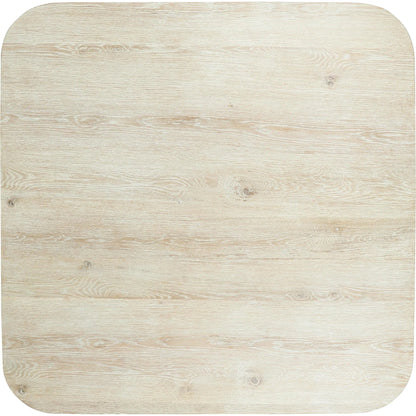 Vander Square Reclaimed Oak Wood Dining Table by Classic Home in white wash. Made from reclaimed oak, oak veneer in a transitional style.