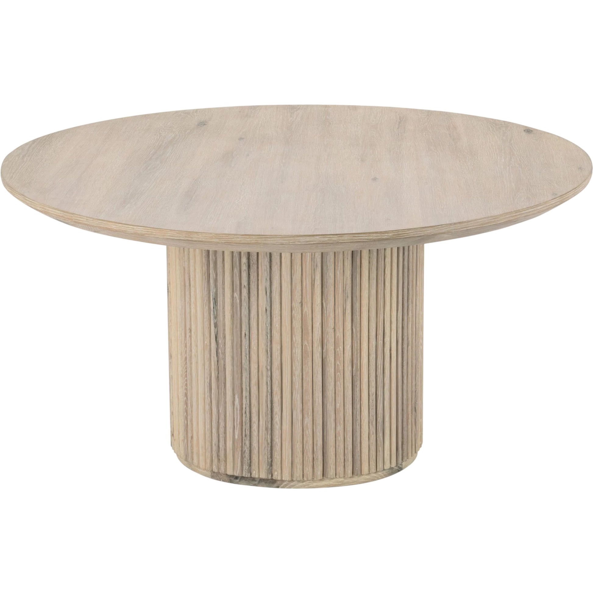 Vander 55" Round Wood Dining Table by Classic Home. Made from oak veneer in a unique style.