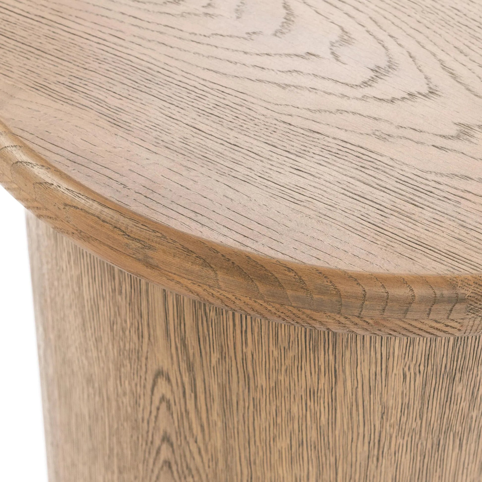 Runa Wood End Table by Classic Home. Made from oak veneer in a transitional style.