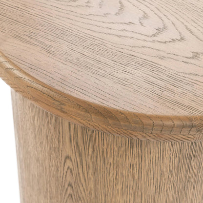 Runa Wood End Table by Classic Home. Made from oak veneer in a transitional style.