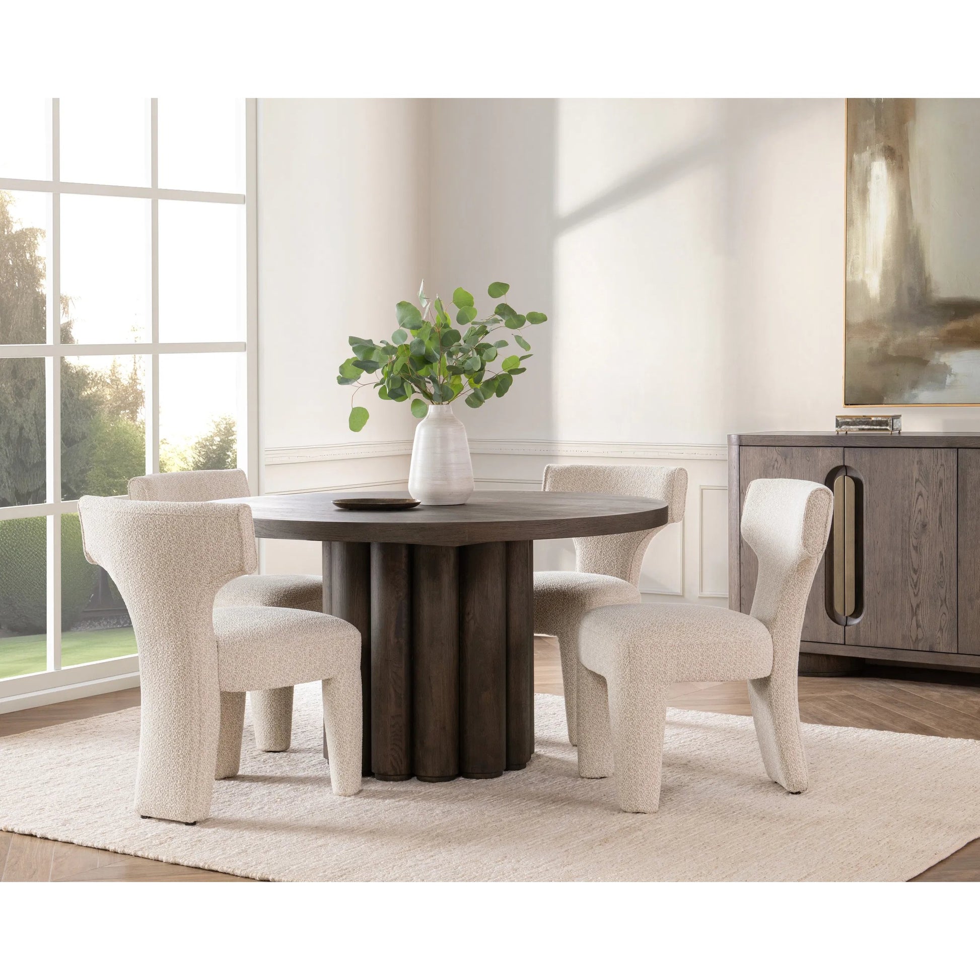 Tiber Round Dining Table by Classic Home. Made from unique in a transitional style.