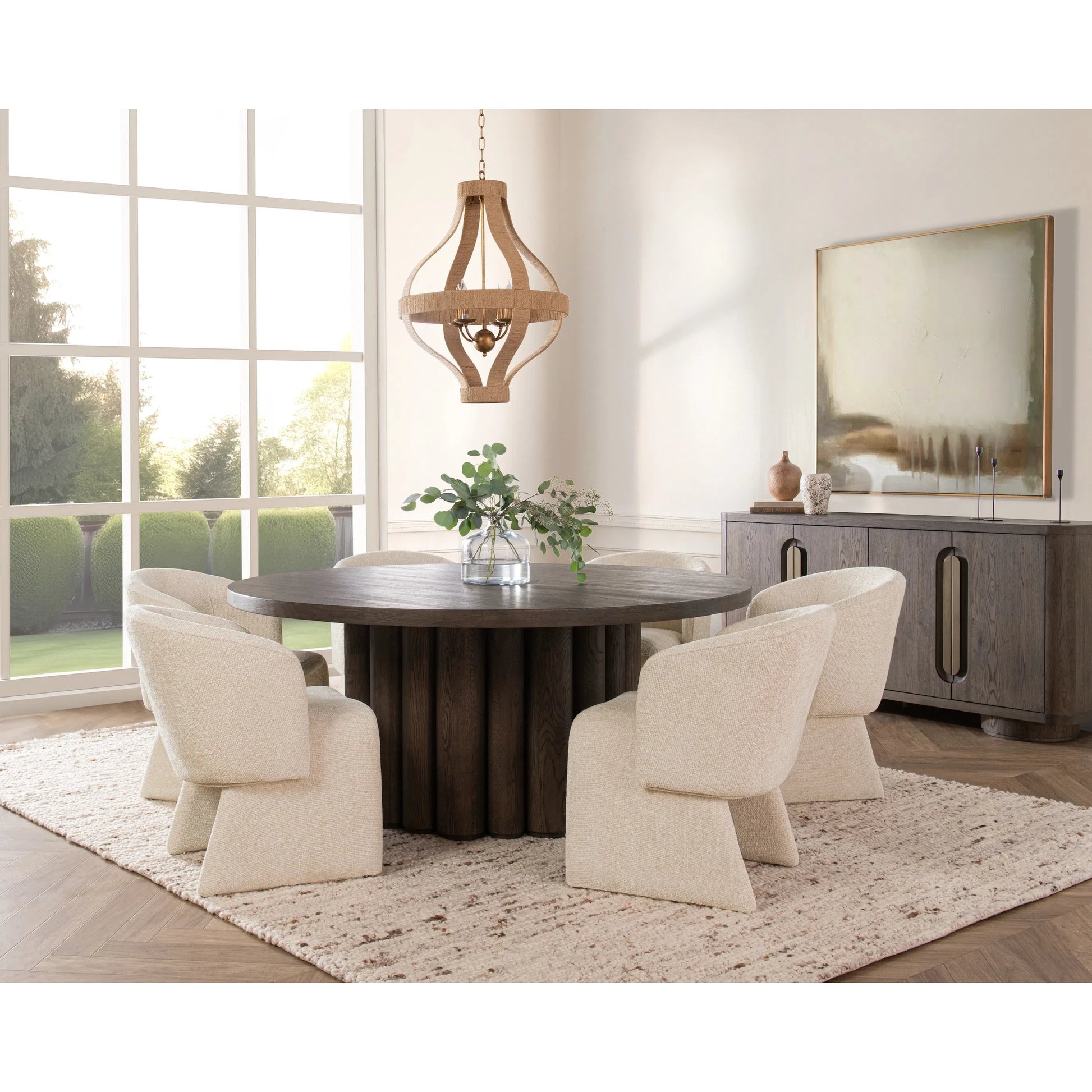 Tiber Round Dining Table by Classic Home. Made from unique in a transitional style.
