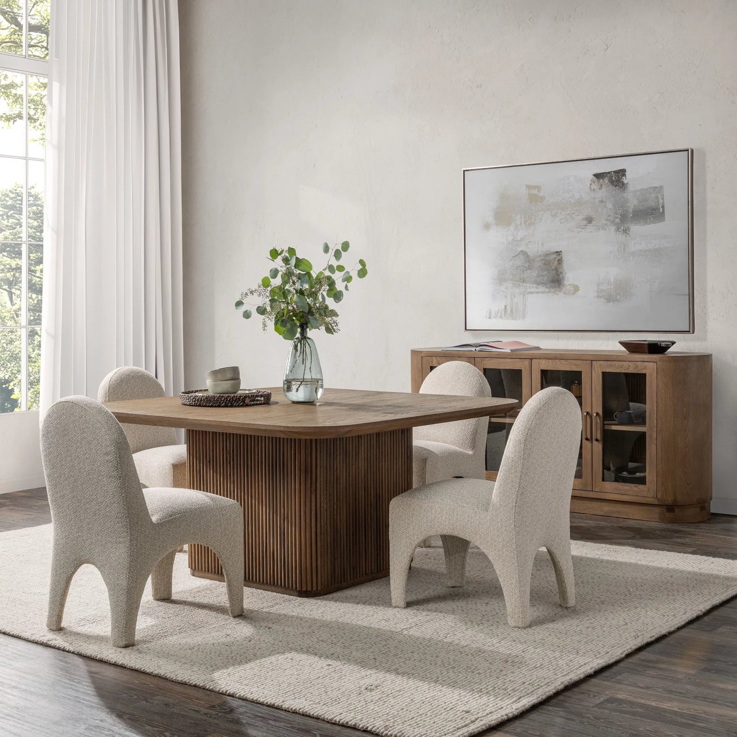 006 SI-2303292 | Lifestyle | Vander Square Wood Dining Table by Classic Home. Made from oak veneer in a transitional style.