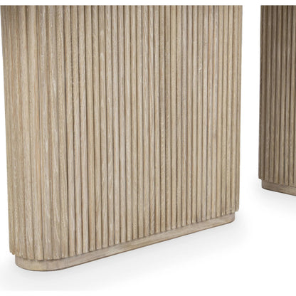 Vander Console Table by Classic Home. Made from reclaimed oak veneer in a transitional style.