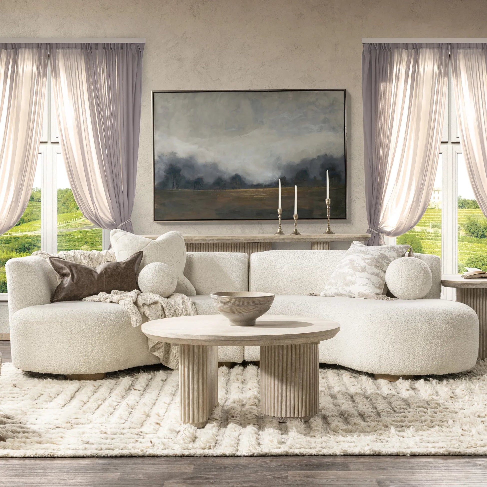 Vander Console Table by Classic Home. Made from reclaimed oak veneer in a transitional style.