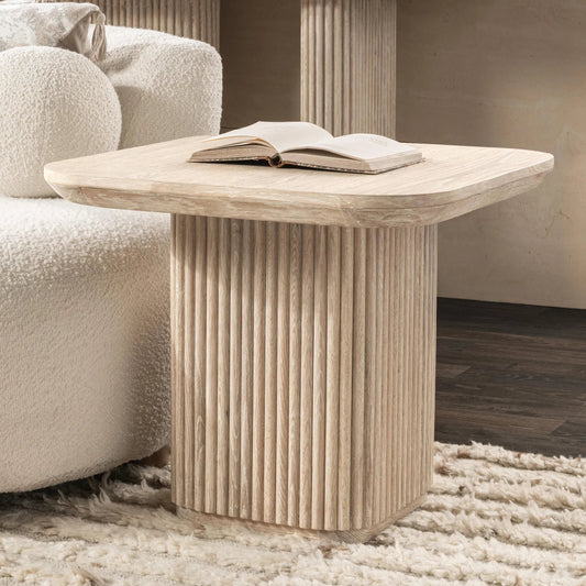 Vander End Table by Classic Home. Made from oak veneer in a transitional style.