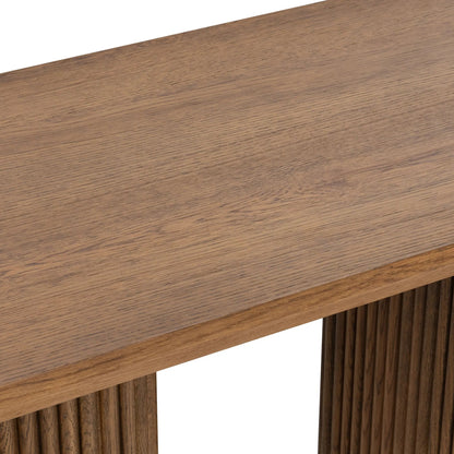 Vander Console Table by Classic Home. Made from reclaimed oak veneer in a transitional style.