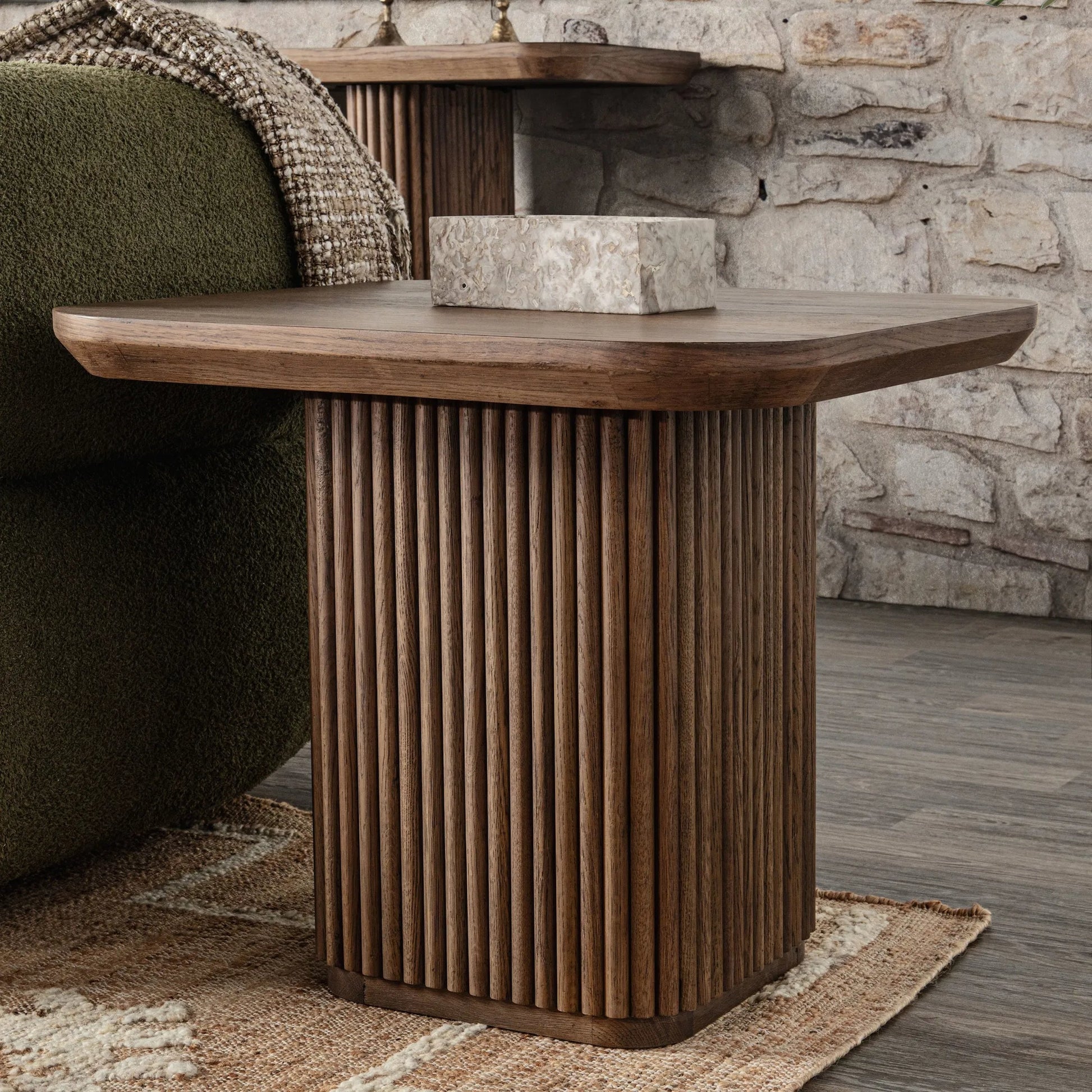 Vander End Table by Classic Home. Made from oak veneer in a transitional style.
