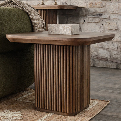 Vander End Table by Classic Home. Made from oak veneer in a transitional style.