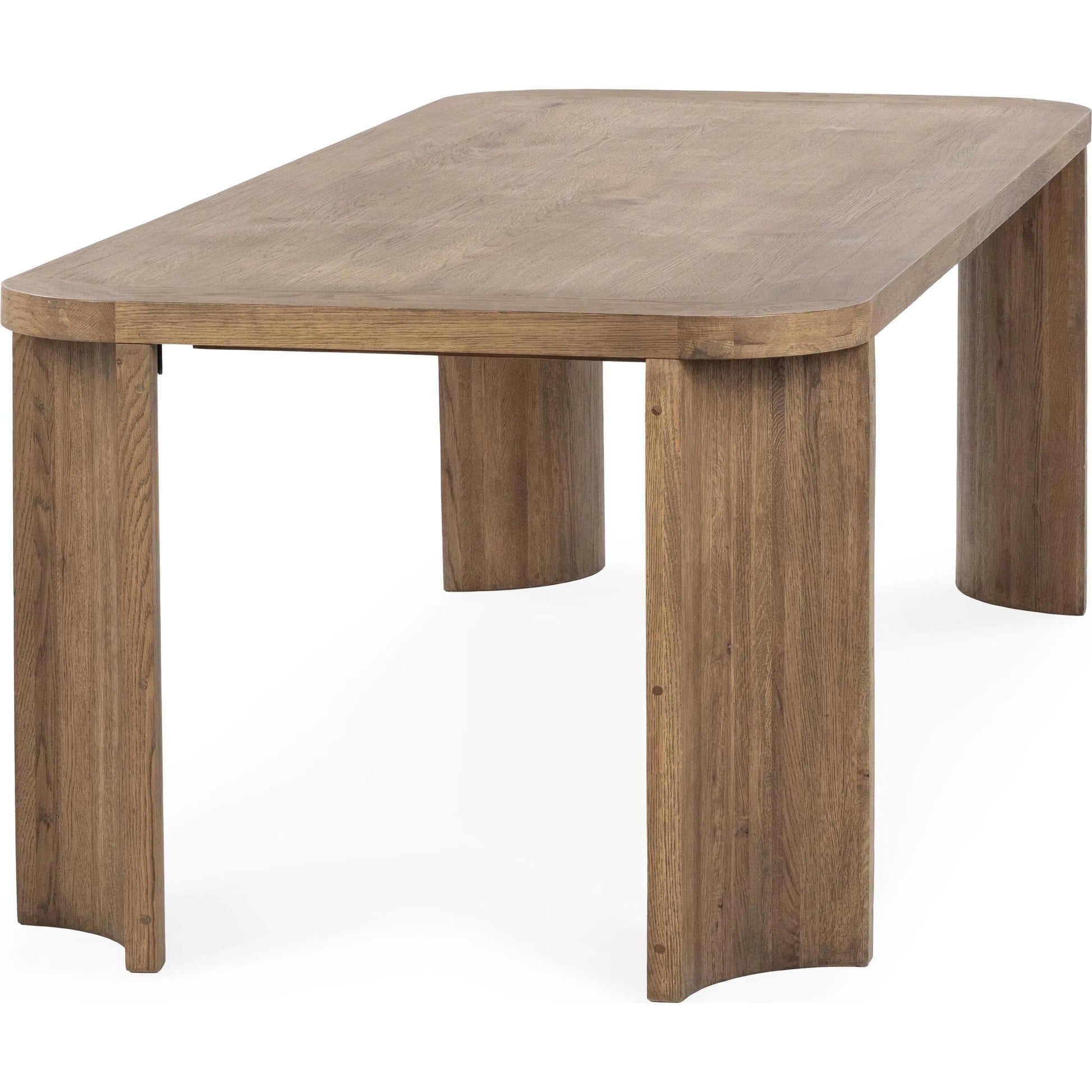 Labelle Dining Table by Classic Home in tan oak. Made from oak veneer in a unique style.