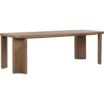 Labelle Dining Table by Classic Home in tan oak. Made from oak veneer in a unique style.