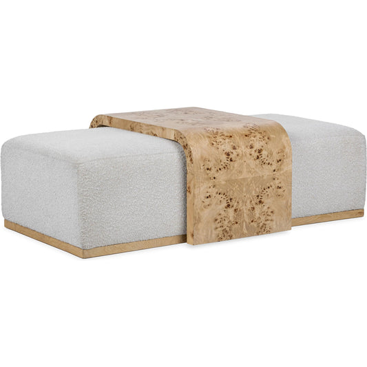 Kenan Coffee Table by Classic Home in creamy ivory. Made from 80% polyester, 20% acrylic in a transitional style.