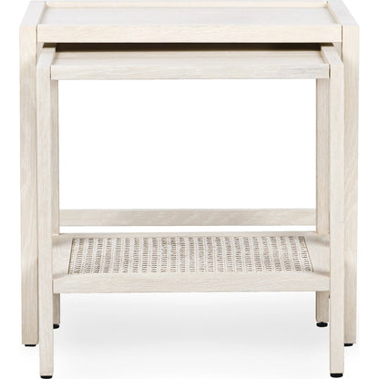 Devin Oak Wood Nesting End Table by Classic Home. Made from unique in a transitional style.