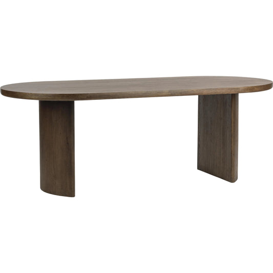 001 SI-2537783 | Primary Silo | Estelle Wood Dining Table by Classic Home in soft cocoa. Made from reclaimed oak veneer in a unique style.