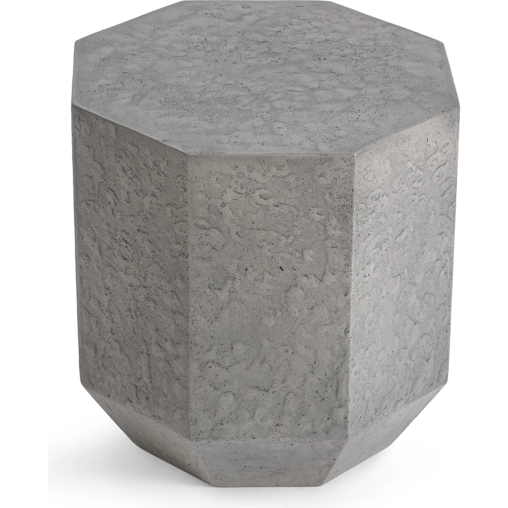 Morse Outdoor End Table by Classic Home in athena gray. Made from glass fiber reinforced concrete in a unique style.