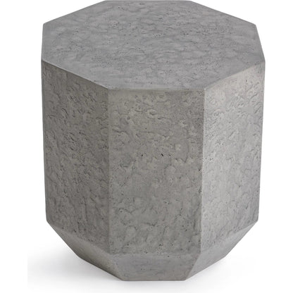 Morse Outdoor End Table by Classic Home in athena gray. Made from glass fiber reinforced concrete in a unique style.