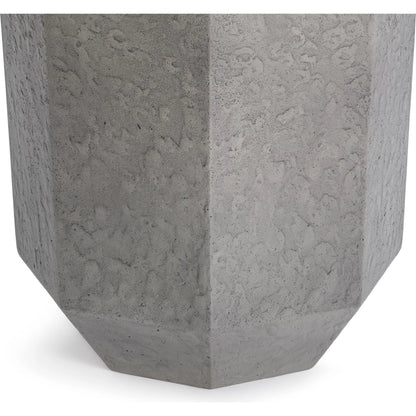 Morse Outdoor End Table by Classic Home in athena gray. Made from glass fiber reinforced concrete in a unique style.