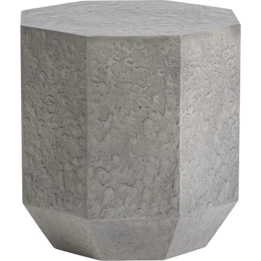 Morse Outdoor End Table by Classic Home in athena gray. Made from glass fiber reinforced concrete in a unique style.