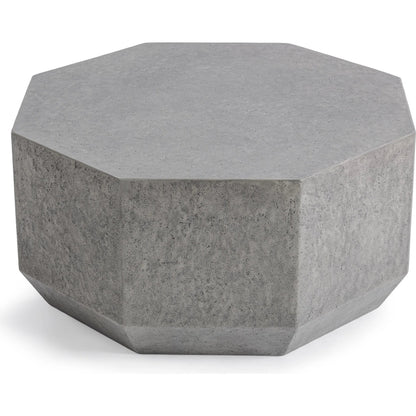Morse Outdoor Coffee Table by Classic Home in athena gray. Made from glass fiber reinforced concrete in a unique style.
