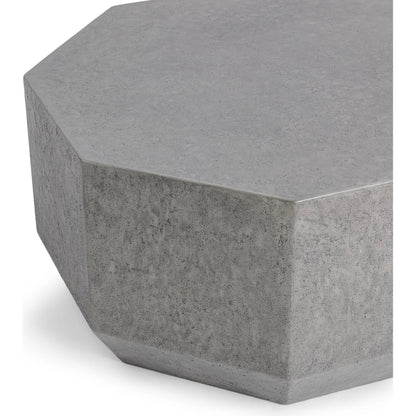 Morse Outdoor Coffee Table by Classic Home in athena gray. Made from glass fiber reinforced concrete in a unique style.
