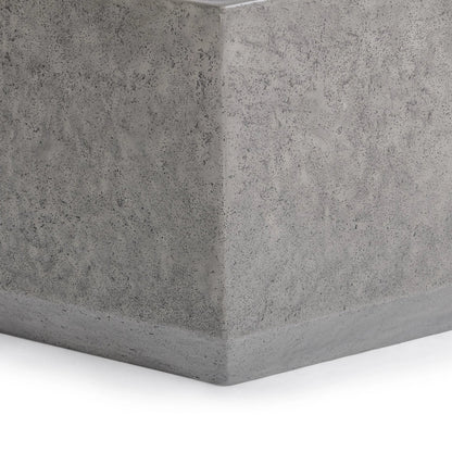Morse Outdoor Coffee Table by Classic Home in athena gray. Made from glass fiber reinforced concrete in a unique style.