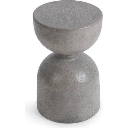 Adna Outdoor Accent Table by Classic Home in athena gray. Made from glass fiber reinforced concrete in a unique style.