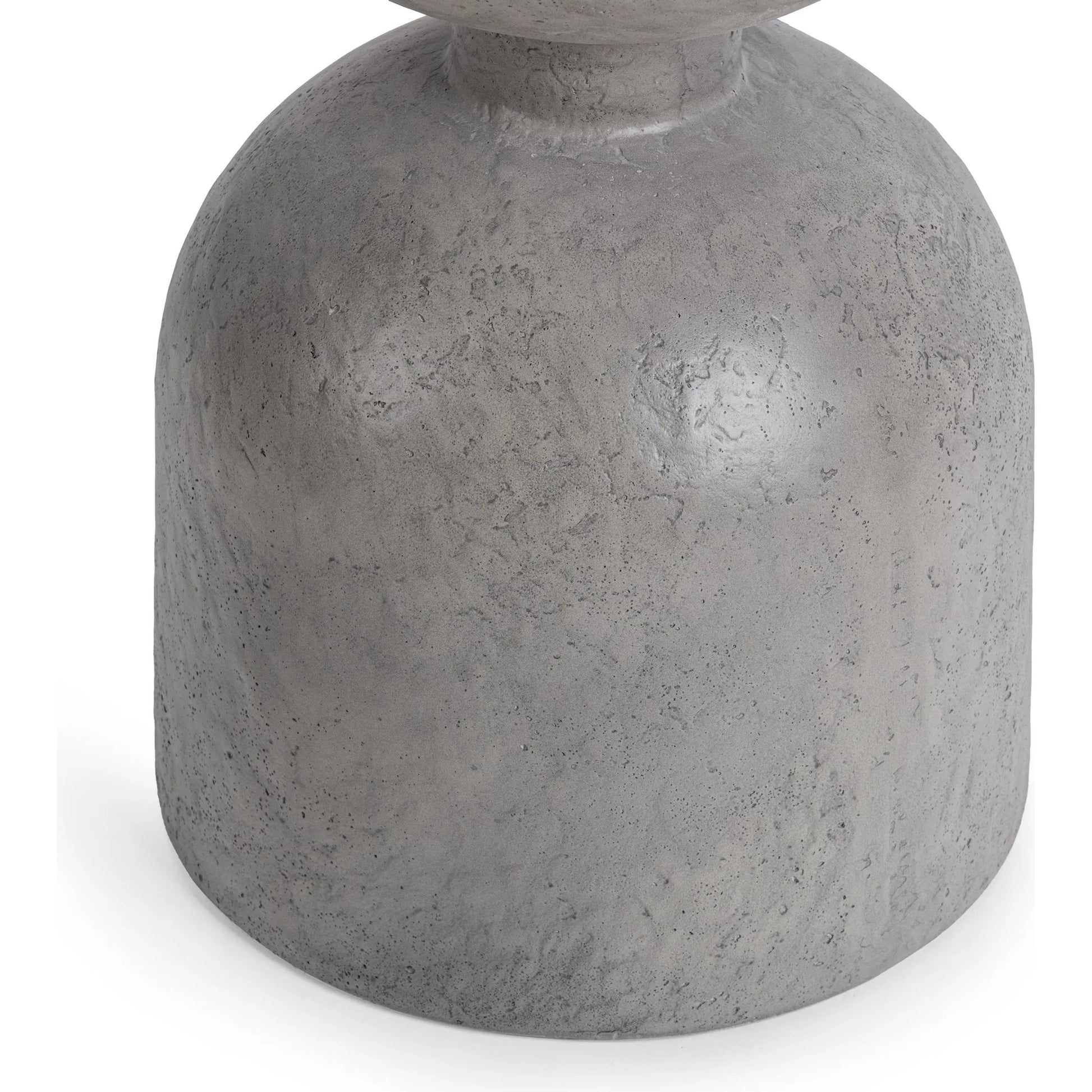 Adna Outdoor Accent Table by Classic Home in athena gray. Made from glass fiber reinforced concrete in a unique style.
