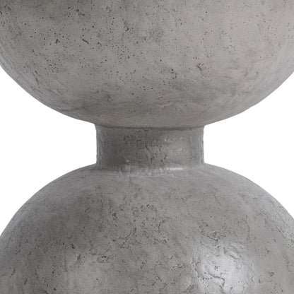 Adna Outdoor Accent Table by Classic Home in athena gray. Made from glass fiber reinforced concrete in a unique style.
