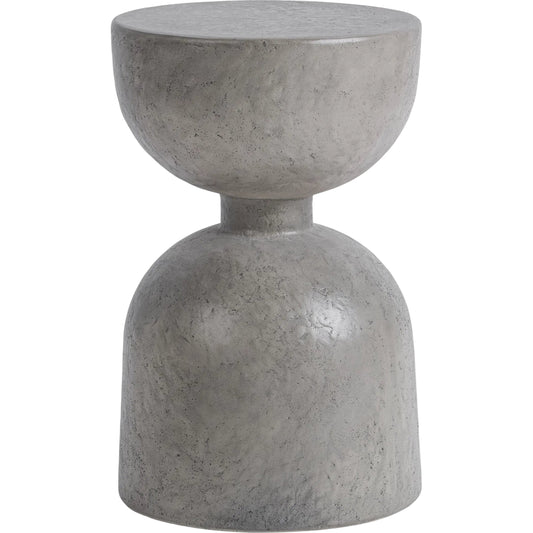Adna Outdoor Accent Table by Classic Home in athena gray. Made from glass fiber reinforced concrete in a unique style.
