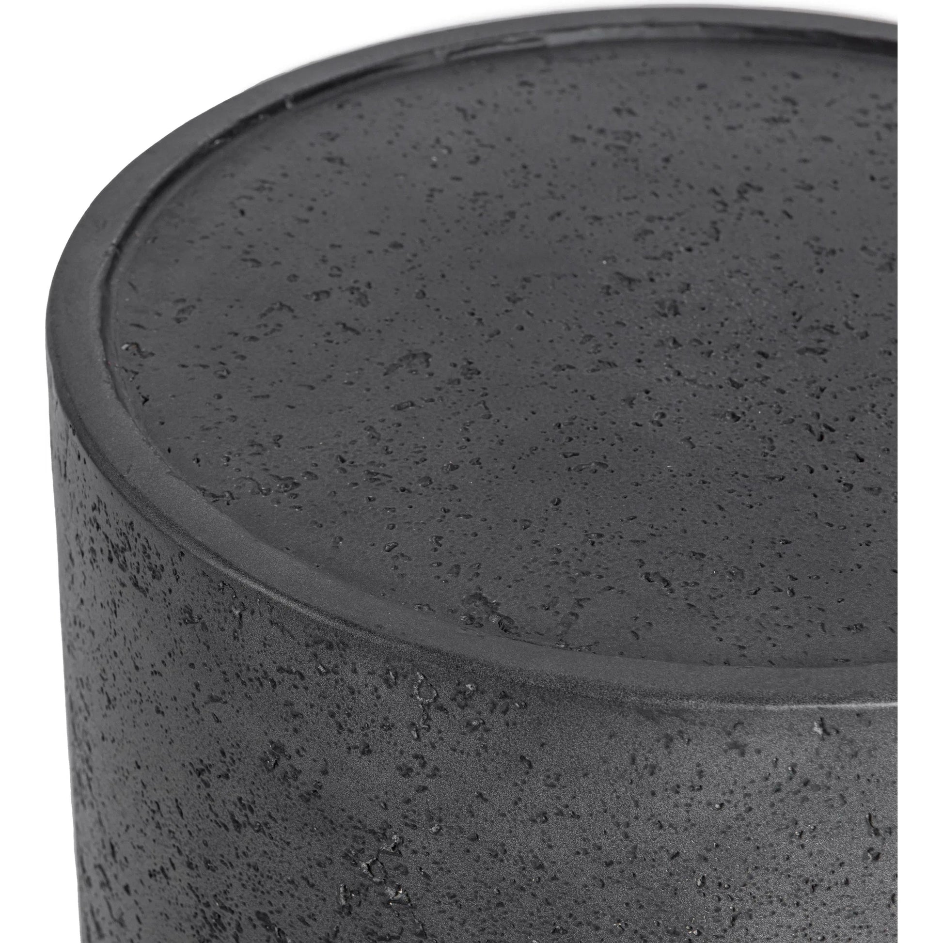 Darsa Outdoor Accent Table by Classic Home in dark gray. Made from glass fiber reinforced concrete in a unique style.