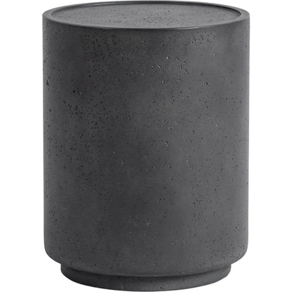 Darsa Outdoor Accent Table by Classic Home in dark gray. Made from glass fiber reinforced concrete in a unique style.