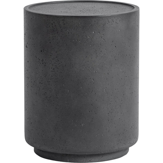 Darsa Outdoor Accent Table by Classic Home in dark gray. Made from glass fiber reinforced concrete in a unique style.