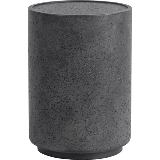 Darsa Outdoor Accent Table by Classic Home in dark gray. Made from glass fiber reinforced concrete in a unique style.