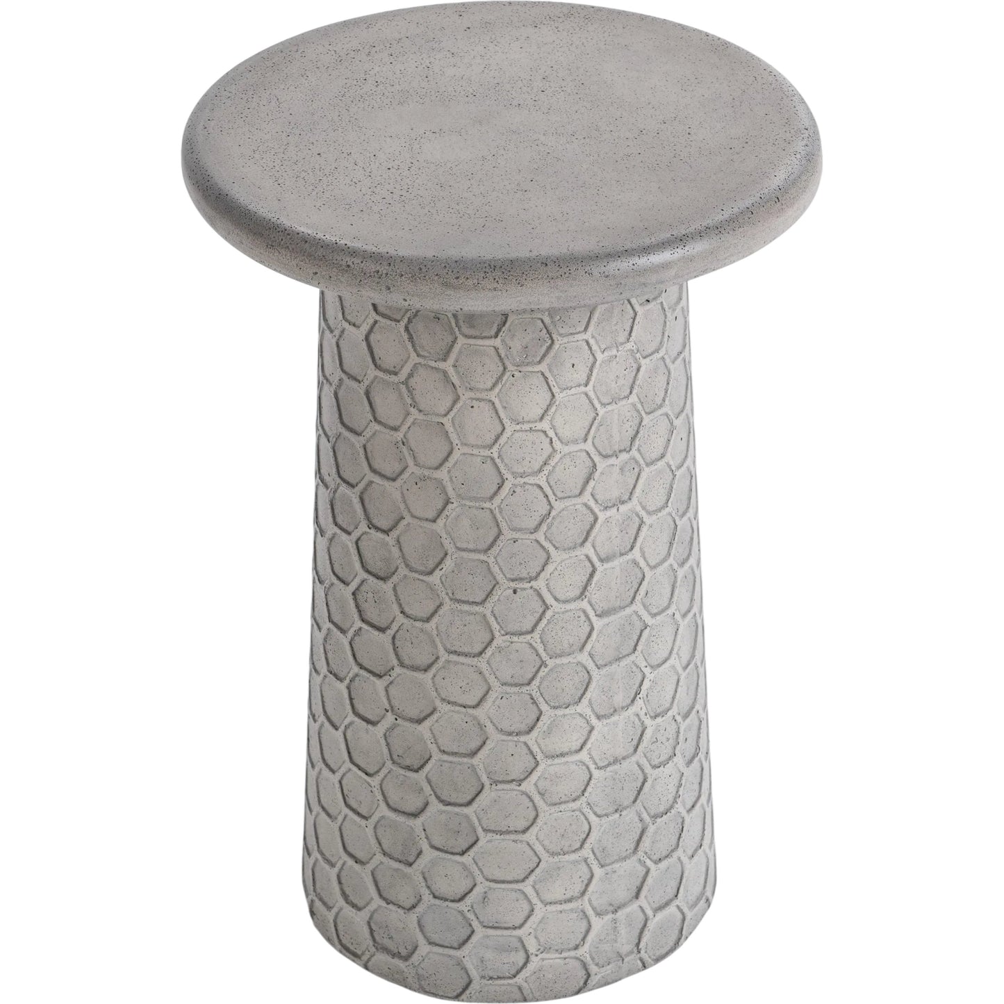 001 SI-2533205 | Primary Silo | Delaine Outdoor Concrete Accent Table by Classic Home in light gray. Made from glass fiber reinforced concrete in a unique style.