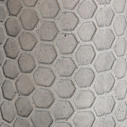 Delaine Outdoor Concrete Accent Table by Classic Home in light gray. Made from glass fiber reinforced concrete in a unique style.