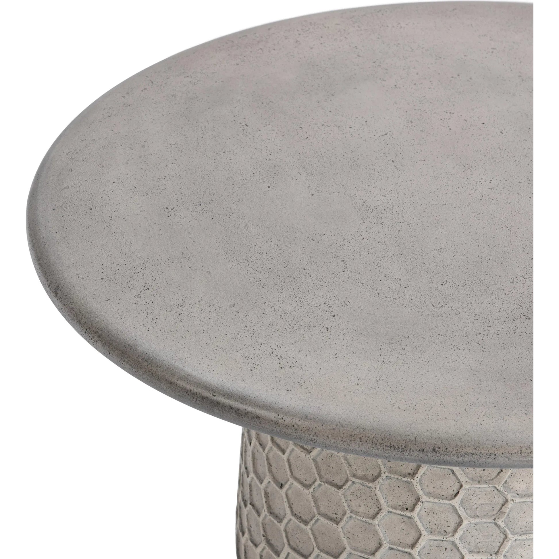 Delaine Outdoor Concrete Coffee Table by Classic Home in light gray. Made from glass fiber reinforced concrete in a unique style.
